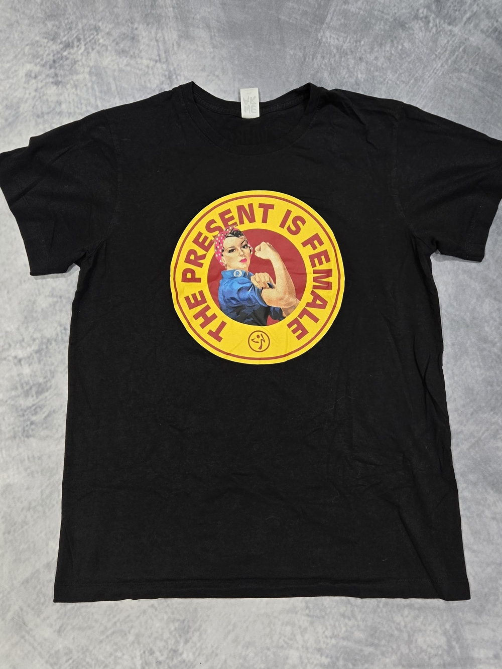 Zumba Black Graphic Tee "The Present Is Female" - Picture 2 of 4